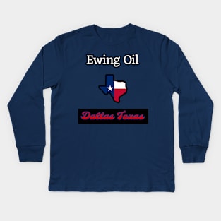 Ewing Oil Company Kids Long Sleeve T-Shirt